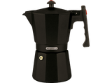 Cafetera tradicional - Magefesa Jamaica Black 12, Aluminio, 12 tazas, Apta para todo tipo de fuegos, Negro