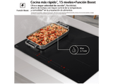 Placa inducción - LG CI5Z3025BN, 4 zonas, 2 Zonas Flex, 80 cm, ThinQ™, Función Stop & Go, Cristal negro
