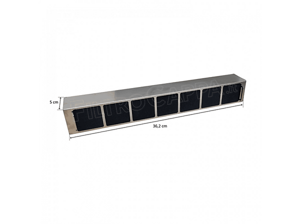 Accesorio campana extractora - Mepamsa Filtro Carbón Activo, 6 cm, Larga Duración, Negro