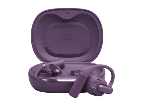 Auriculares conducción de aire - JBL Sense Pro, 38h Autonomía, Open-ear, Gancho Ajustable, 4 Micrófonos, Morado