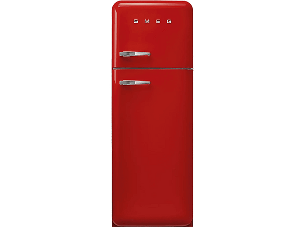 Frigorífico dos puertas - Smeg FAB30RRD5, Cíclico, 172 cm, 294 l, Libre Instalación, Rojo