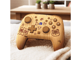 Mando Nintendo Switch 2 - Hori Horipad Turbo Inalámbrico (Animal Crossing), Nintendo Switch 2, Inalámbrica, Palancas analógicas TMR, Madera