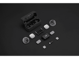 Micrófono - DJI Mic Mini 2S (2 TX + 1 RX + Estuche de carga), Cancelación de Ruido con IA, 28h Autonomía, 16GB Almacenamiento, Negro