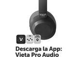 Auriculares inalámbricos - Vieta Way 4, Circumaurales, Bluetooth, 50h Autonomía, Diseño doble plegado, Micrófono, Gris Plomo