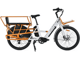 Bicicleta urbana - Youin Berlin, Motor Central 250 W, Par Motor de 57 Nm, 25 km/h, Autonomía hasta 125 km, Ruedas de 26”, Blanco/Naranja