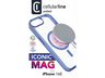 Funda móvil - CellularLine ICONIC MAG, Apple, Para iPhone 16e, Compatible con MagSafe, Azul y Transparente