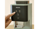 Cafetera superautomática - Krups Coffee Crush, Café en grano y molido, 15 bares, 2 recetas de café, Táctil, Compacta, 3 niveles de molienda, Verde
