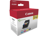 Cartucho de tinta - Canon CLI-551, 300 páginas, Negro, Magenta, Cian, y Amarillo, Multicolor