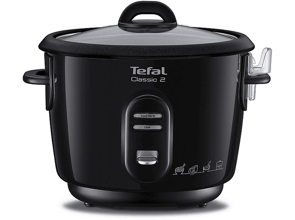 Arrocera - Tefal Classic RK1028, 500 W, 3 l, Para 6 tazas, Antiadherente extraíble, Negro