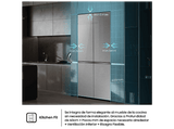 Frigorífico americano - Hisense RQ5P605NSVE, No Frost, 190 cm, 591 L, Kitchen Fit, Cajón de vacío, Inox