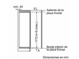 Frigorífico una puerta integrable - Balay 3FID737S,  177 cm, 310 l, Cierre SoftClose, Control electrónico, Inox Panelable