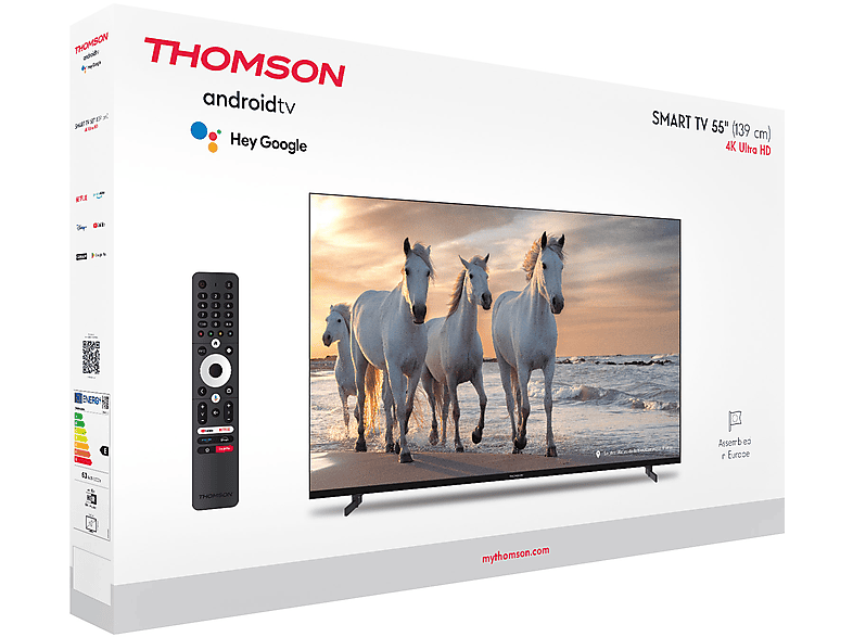 TV LED 55 - Thomson 55UA5S13, UHD 4K, ARM CA55 Quad core, Smart Android TV, Dolby Vision, Negro