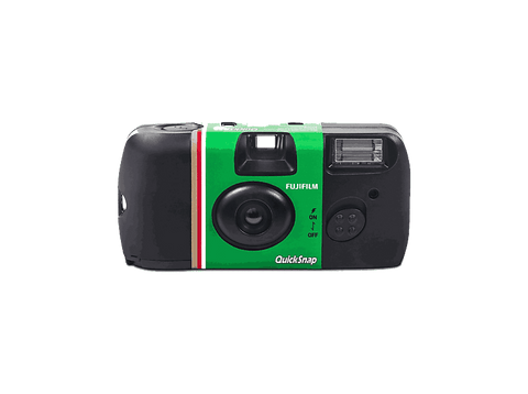 Cámara desechable - Fujifilm Quick Snap Flash, 27 fotografías, Con Flash, Verde