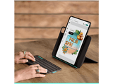 Funda con teclado - Logitech Flip Folio, iPad Pro-Air 13, Teclado extraíble, Multidispositivo, Soporte ajustable, Bluetooth, Accesos directos, Negro