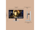 Monitor gaming - Samsung Odyssey G6 LS27DG610SUXEN, 27 WQHD, 240 Hz, 0.03 ms, OLED, FreeSync Premium Pro, Ajustable altura, Plata