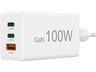 Cargador - Hama 00125140, Universal, 2xUSB-C+ 1xUSB-A, 100W, 220V, Enchufe Europeo, Blanco