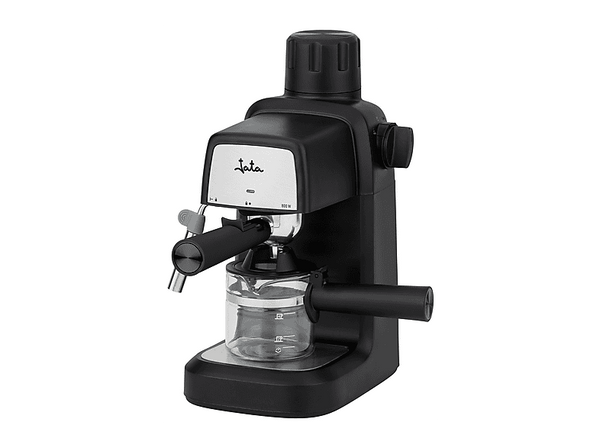 Cafetera express - Jata Hogar JECA2201, 3.5 bar, 800W, 4 Tazas, Hidropresión, Incluye Jarra de Cristal de 350ml, Negro/Inox