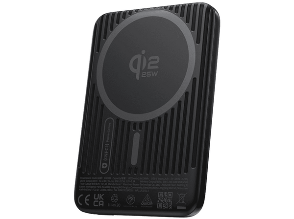 Powerbank - Baseus Picogo Air AM71, 5000 mAh, 22,5W, Carga inalámbrica 15W, USB-C, Ultrafina, Certificado CCC, Negro Cosmic