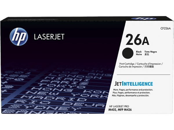 Tóner - HP 26A LaserJet, Negro, CF226A