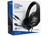 Auriculares gaming - HYPERX Cloyd Stinger Core, De diadema, Con cable, Para PS4, Micrófono, Negro y Azul