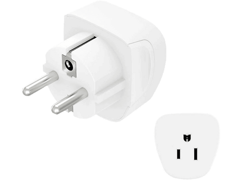 Adaptador enchufe - Hama 223458, Tipo A y tipo B, 3 pines, Compatible América y Canadá, Blanco