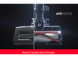 Aspirador escoba - Hoover HF9 HOME, Cepillo Anti-Enredos, Posición Parking, Luz LED, Autonomía 30 min, Batería Extraíble, 0.7L, 5 años Garantía, Rojo