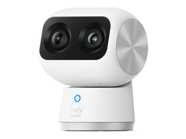 Cámara de vigilancia IP - Eufy S350, 4K, Función de visión nocturna, Interior, Doble Cámara, Negro/Blanco