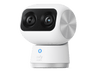 Cámara de vigilancia IP - Eufy S350, 4K, Función de visión nocturna, Interior, Doble Cámara, Negro/Blanco