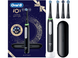 Cepillo eléctrico - Oral-B iO 3S Cepillo De Dientes, 3 Modos, Sensor de presión, 4 cabezales, Negro mate, Edición Navidad