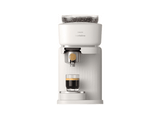 Cafetera express - Philips BAR302/20, De grano, Molinillo cerámico, 16 bares, Depósito 1,2 L, Blanca con portafiltro madera, Espresso en menos de 60 s
