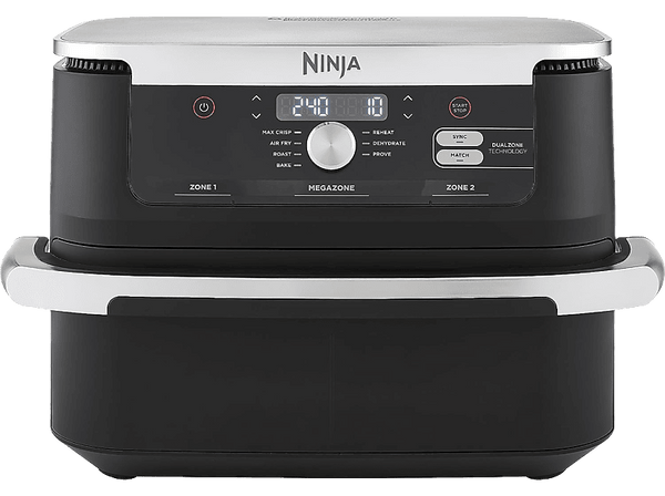 Freidora de aire - Ninja FlexDrawer 7 en 1 AF500EU, 2470 W, 7 Programas, Capacidad 10.4l, De 40°C a 240°C, Negro
