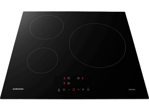Placa inducción - Samsung NZ63M3NM1BB/UR,  3 zonas, 28cm, Power Boost, 59cm, Negro