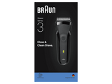 Afeitadora - Braun Serie 3 300s, 2 láminas Flex de afeitado, Resistente al agua, 300S, Gris