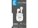 Auriculares True Wireless - CellularLine Seek, De botón, Bluetooth, USB-C, Blanco + Estuche de carga