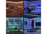 Tira LED - WiZ RGBIC DE 10 M, Control remoto, Configura el horario, Funciones inteligentes, Multicolor