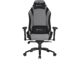 Silla gaming - Newskill Neith Zephyr, Reposabrazos ajustable 4D, Cojín lumbar y cervical, Hasta 150 kg, Tela transpirable, Negro/Gris