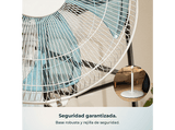 Ventilador de pie - Cecotec EnergySilence 515 WindLite Pro, 3 velocidades, Oscilación automática, 5 aspas aerodinámicas y máxima seguridad, Blanco