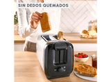 Tostadora - Moulinex Subito 5 LT5S0D, 1200w, 2 ranuras, 7 niveles de tostado, Bandeja recogemigas, Descongela y recalienta, Inox
