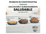 Freidora de aire - Ninja CRISPi PRO, 5.7 l, 2050 W, 230 °C, 7 Programas, 2 Recipientes de Vídrio: 5..7L y 2.3L, sin PFAS, Verde