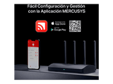Router - Mercusys MR27BE, 3600 Mbps, Router WiFi 7 AX3600 Doble Banda, Puerto 2.5G Multi-Gigabit, Tecnología MLO, 4 Antenas, Red Mesh, Negro