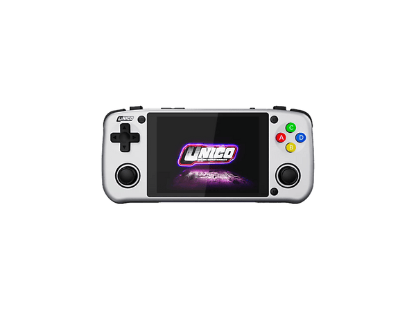 Consola retro portátil - Unico Pocket NeoGeo Gray, 4" LCD IPS, 40 juegos, 2 altavoces, USB-C, Gris