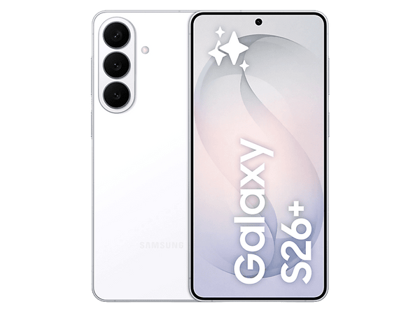 Móvil - Samsung Galaxy S26+, Blanco, 256 GB, 12 GB RAM , 6.7" QHD+, Exynos 2600, 4900 mAh, Android 16