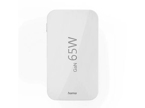 Cargador de pared - Hama 00201976, Universal, 2x USB-C, 1x USB-A, 65W, Mini Cargador Plano, PD, Blanco