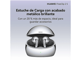 Auriculares conducción de aire - Huawei FreeClip 2 S, 38h Autonomía, Bluetooth, Waterproof, 4 Micrófonos, Space Silver