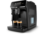 Cafetera superautomática - Philips EP2225/10, Serie 2200, 1500 W, 15 bares, molinillo cerámico, espumador leche, AquaClean, 1,8 L, Negro Mate