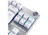 Teclado gaming - NEWSKILL Serike V2 TKL, USB tipo A, extraible, Teclas iluminadas, Con rueda de volumen, Blanco
