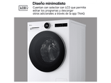 Lavadora carga frontal - LG F4X7513TWS, 13 kg, 1400 rpm, 23 programas, AI Wash™, TurboWash™, Blanco marfil