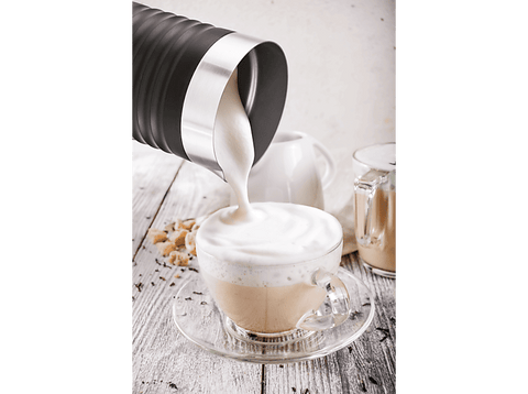 Espumador de leche - Ufesa Nuvella, 600W, Capacidad máx. 200ml, 3 Funciones: Espuma Caliente, Espuma Fría, Calienta Leche, Tecnología Magnética, Negro