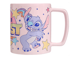 Taza - Sherwood Stitch y Ángel de Lilo & Stitch, Con cubre taza peludo