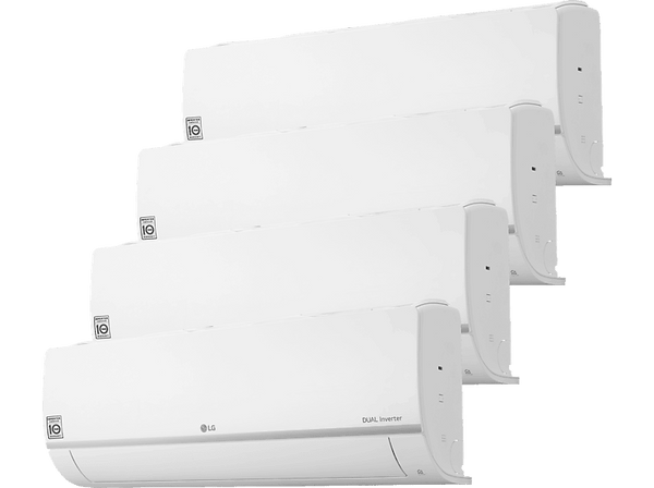 Aire acondicionado - LG 4X1LG99912, Split 3x1, 2268 fg/h, WiFi, Inverter, Bomba de calor, Blanco